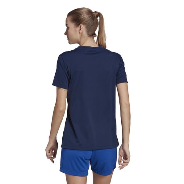 adidas Entrada 22 GFX Womens Navy Blue/Black Football Shirt